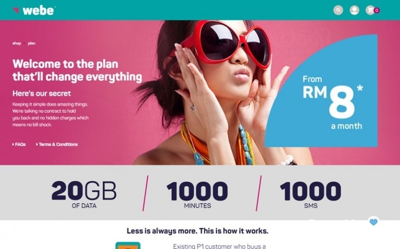 全马期待的webe超低價配套RM8-20GB数据？ 4週後面市！
